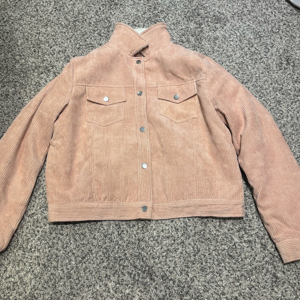 Women's Baby Pink Corduroy Jacket
